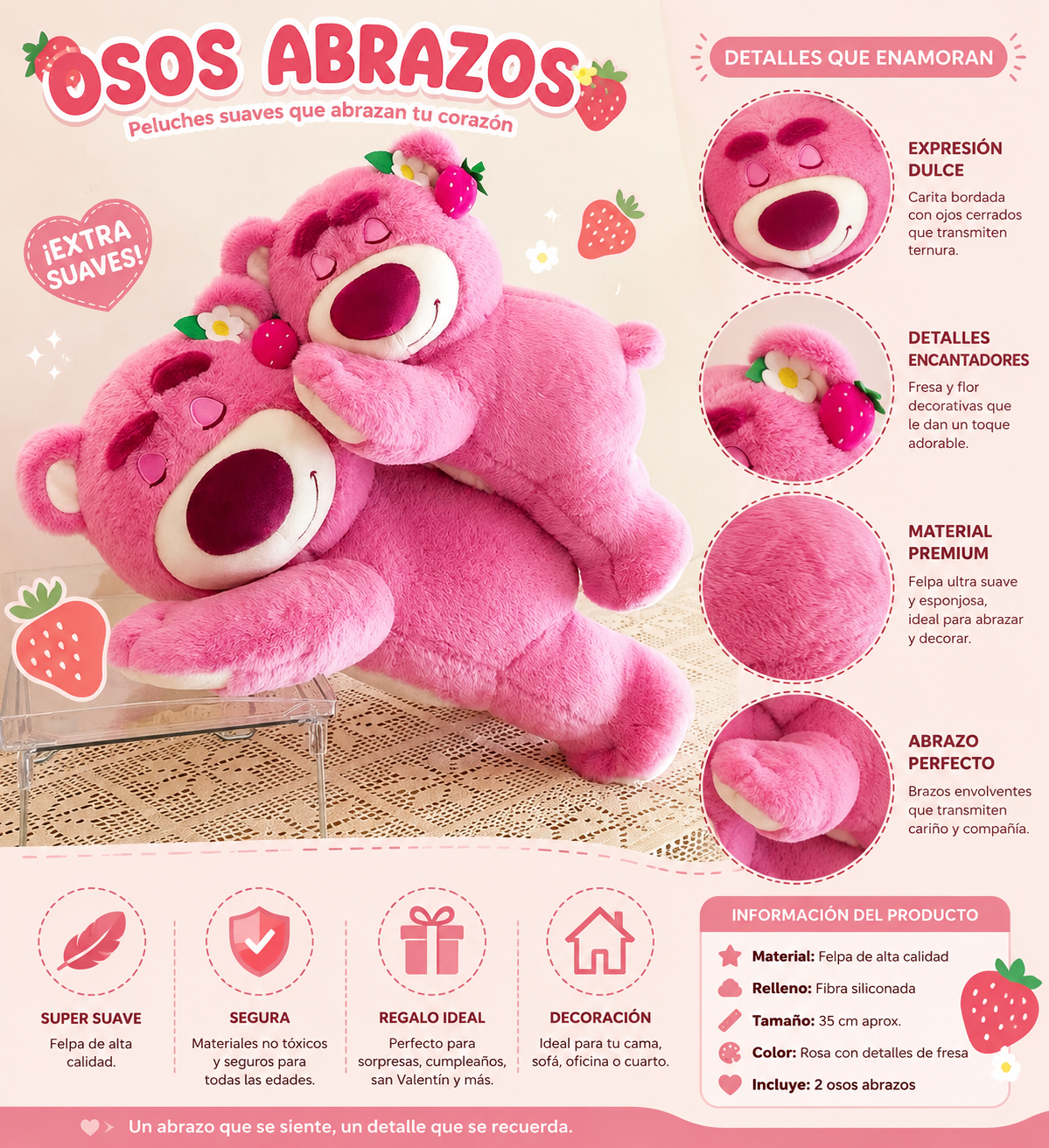LOTSO DORMILÓN IMPORTADO + BORDADO PERSONALIZADO ❤️