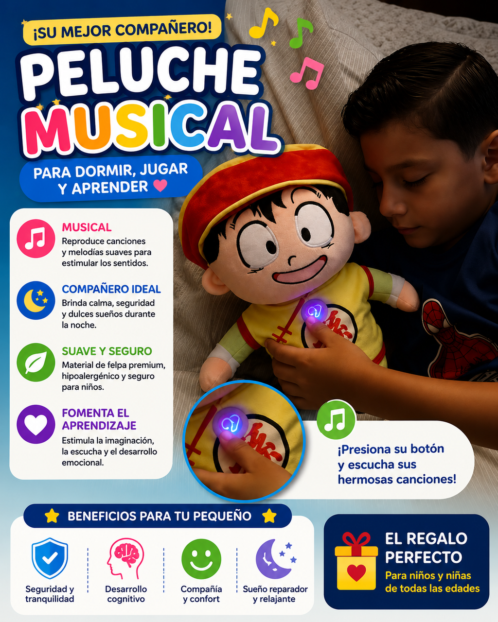 🎼peluche Gohan Musical Suave y Tierno